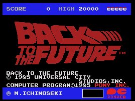 Pantallazo de Back to the Future para MSX
