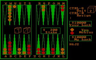 Pantallazo de Backgammon (IBM) para PC