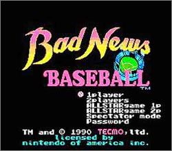 Pantallazo de Bad News Baseball para Nintendo (NES)
