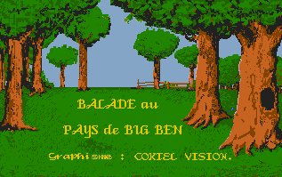 Pantallazo de Balade Au Pays De Big Ben para Amiga