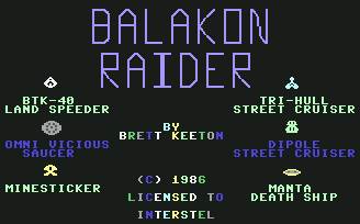 Pantallazo de Balakon Raider para Commodore 64