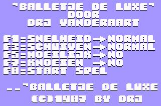 Pantallazo de Balletje Deluxe para Commodore 64