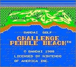 Pantallazo de Bandai Golf: Challenge Pebble Beach para Nintendo (NES)