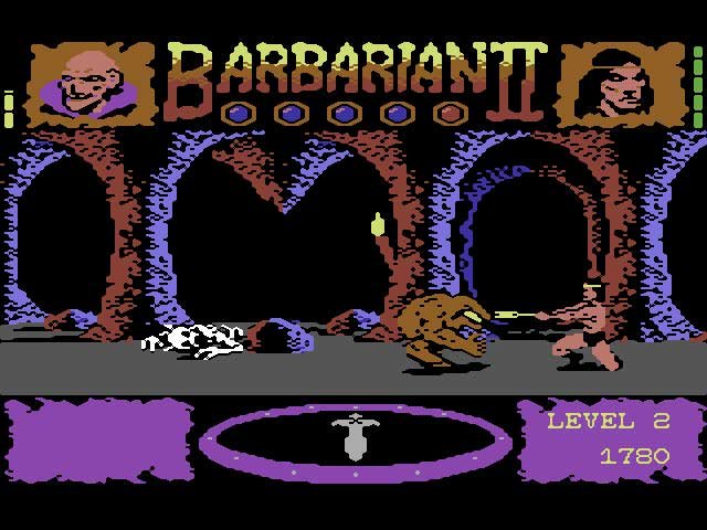 Pantallazo de Barbarian II: The Dungeon of Drax para Commodore 64