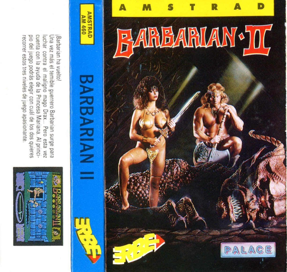 Caratula de Barbarian II para Amstrad CPC