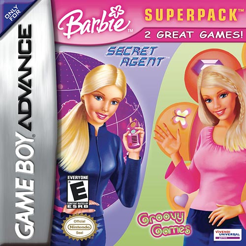Caratula de Barbie Superpack: Secret Agent Barbie / Barbie: Groovy Games para Game Boy Advance