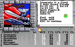 Pantallazo de Bard's Tale III, The: Thief Of Fate para Amiga
