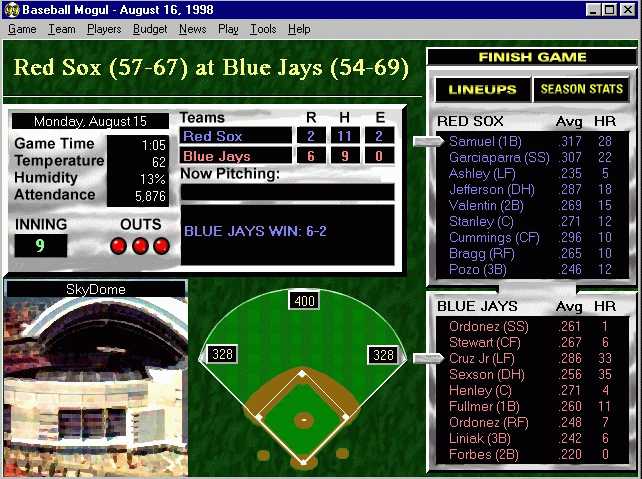 Pantallazo de Baseball Mogul 99 para PC