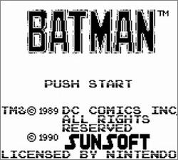 Pantallazo de Batman: The Video Game para Game Boy