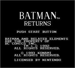Pantallazo de Batman Returns para Nintendo (NES)
