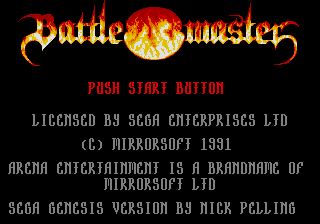 Pantallazo de Battle Master para Sega Megadrive
