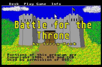 Pantallazo de Battle for the Throne para Atari ST