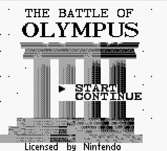 Pantallazo de Battle of Olympus para Game Boy