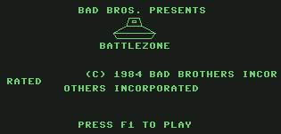 Pantallazo de Battlezone para Commodore 64