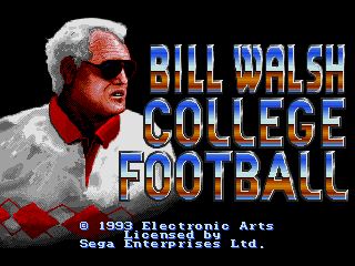 Pantallazo de Bill Walsh College Football (Europa) para Sega Megadrive