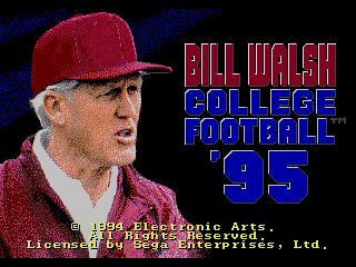 Pantallazo de Bill Walsh College Football 95 para Sega Megadrive