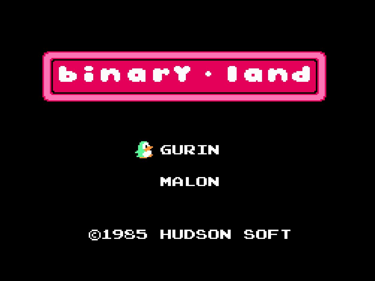 Pantallazo de Binaryland para Nintendo (NES)