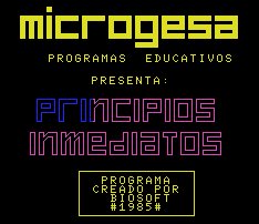 Pantallazo de Biologia Principios Inmediatos para MSX