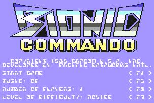 Pantallazo de Bionic Commando para Commodore 64