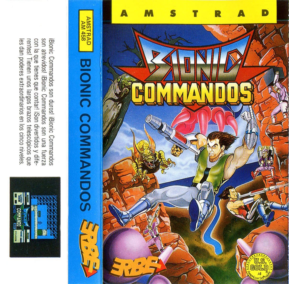 Caratula de Bionic Commando para Amstrad CPC