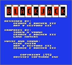 Pantallazo de Blackjack para Nintendo (NES)