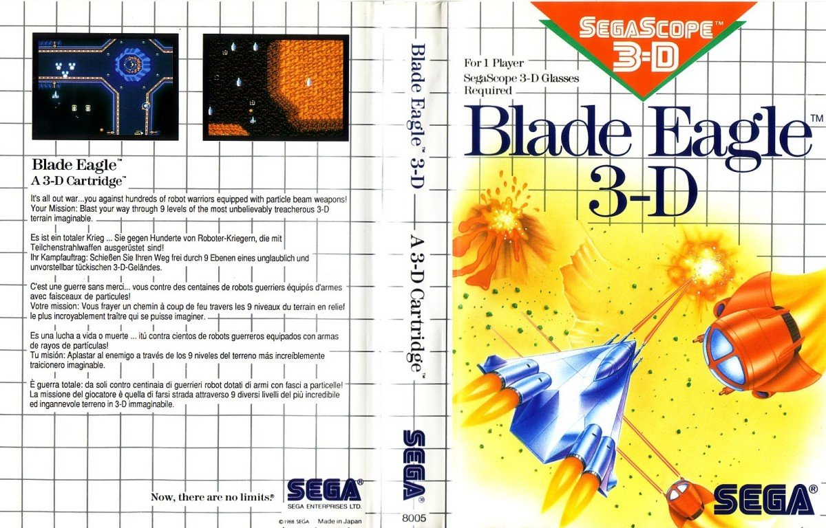 Caratula de Blade Eagle 3-D para Sega Master System