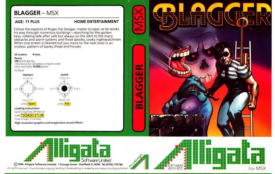 Caratula de Blagger para MSX