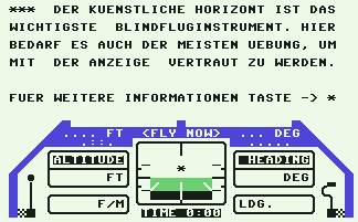 Pantallazo de Blindflug Training para Commodore 64