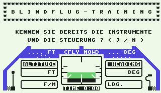 Pantallazo de Blindflug Training para Commodore 64