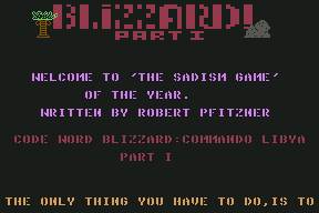 Pantallazo de Blizzard para Commodore 64