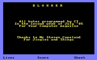Pantallazo de Blokker para Amstrad CPC