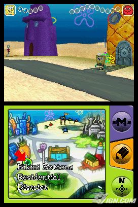 Pantallazo de Bob Esponja: El Vengador Amarillo para Nintendo DS