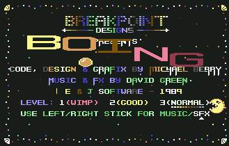 Pantallazo de Boing para Commodore 64