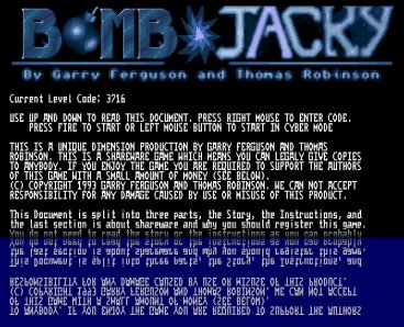 Pantallazo de Bomb Jacky para Amiga
