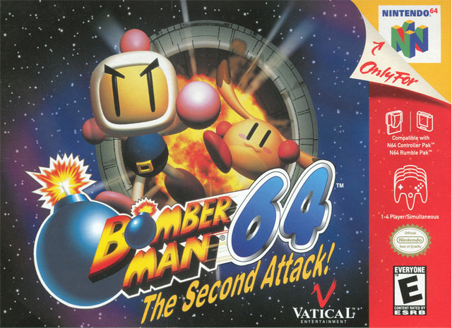 Caratula de Bomberman 64: The Second Attack! para Nintendo 64