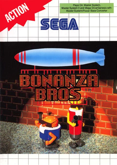 Caratula de Bonanza Bros. para Sega Master System