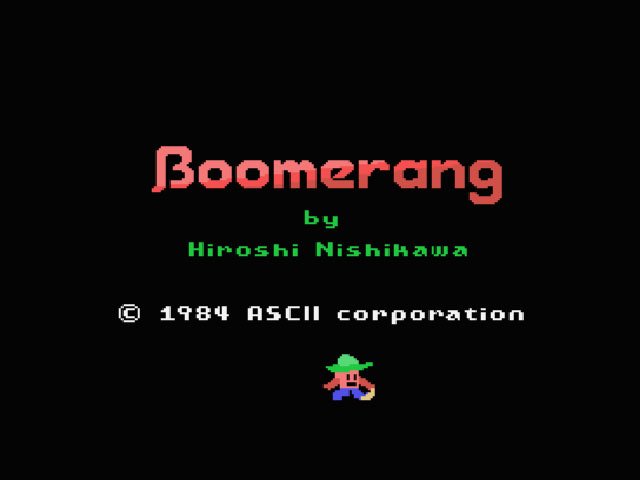 Pantallazo de Boomerang para MSX