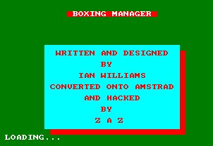 Pantallazo de Boxing Manager para Amstrad CPC