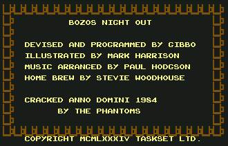 Pantallazo de Bozos Night Out para Commodore 64