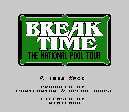 Pantallazo de Break Time: The National Pool Tour para Nintendo (NES)