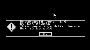 Pantallazo de Breakanoid para Atari ST