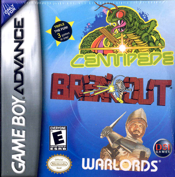 Caratula de Breakout/Centipede/Warlords para Game Boy Advance