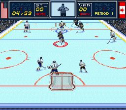 Pantallazo de Brett Hull Hockey 95 para Super Nintendo