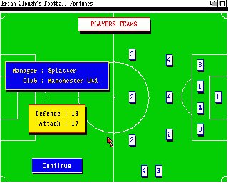 Pantallazo de Brian Clough's Football Fortunes para Amiga
