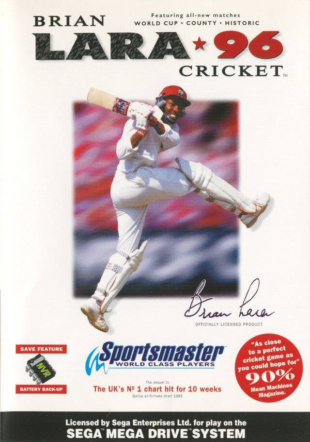Caratula de Brian Lara Cricket 96 para Sega Megadrive
