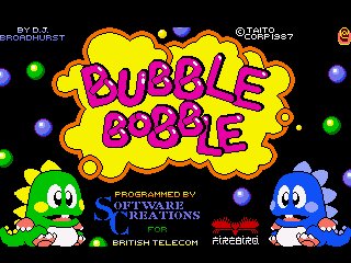 Pantallazo de Bubble Bobble para Amiga