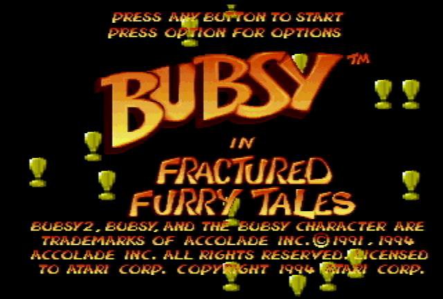 Pantallazo de Bubsy in: Fractured Furry Tales para Atari Jaguar
