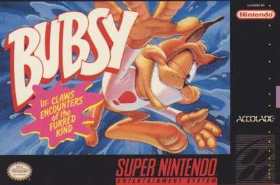 Caratula de Bubsy in Claws Encounters of the Furred Kind (Europa) para Super Nintendo