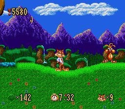 Pantallazo de Bubsy in Claws Encounters of the Furred Kind para Sega Megadrive