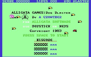 Pantallazo de Bug Blaster para Commodore 64